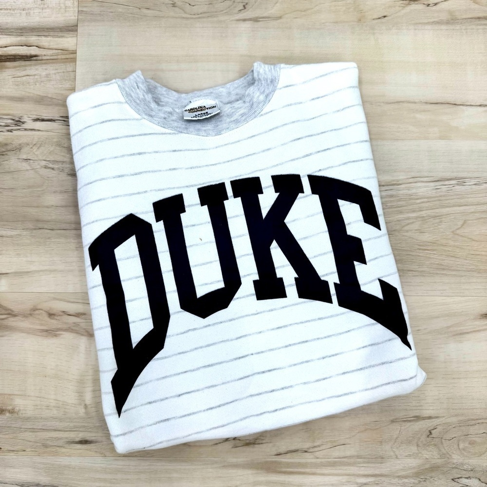 Vintage Carolina connection Duke crewneck sweatshirt Sz Large blue white gray